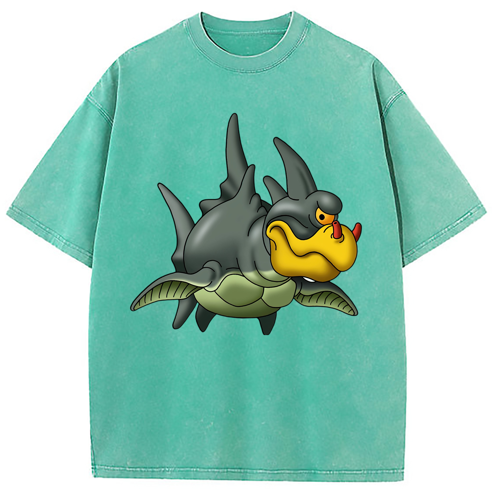 （画像用） ドラゴンクエスト Doragon Kuesuto Dragon Quest 綿100% ヴィンテージ風 半袖Tシャツ（フロントプリント）